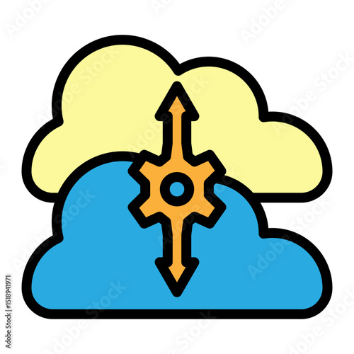Elasticity Vector Filled Icon Design