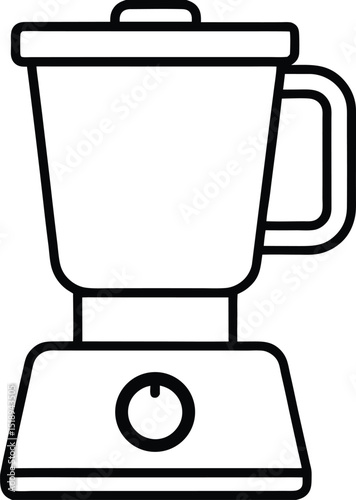 Mixer Grinder Silhouette Icon | Premium AI-generated vector