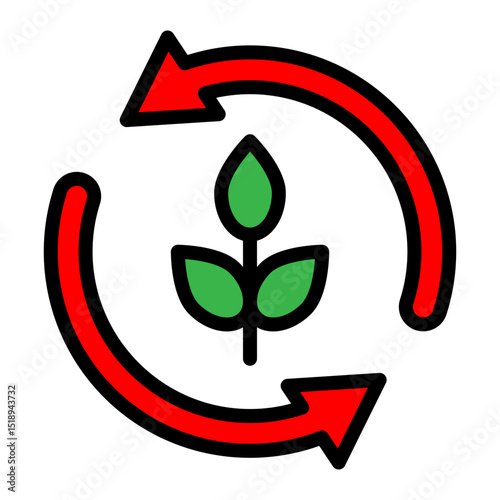 Composting Vector Filled Icon Design
