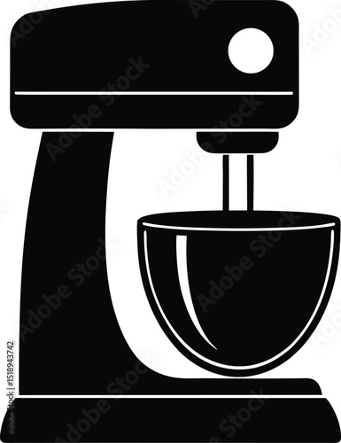 Mixer Grinder Silhouette Icon | Premium AI-generated vector