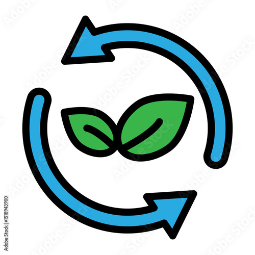 Recyling Vector Filled Icon Design