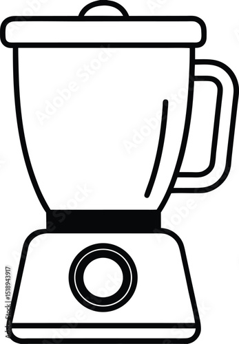 Mixer Grinder Silhouette Icon | Premium AI-generated vector