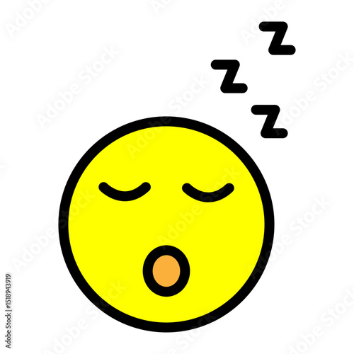 Sleeping Vector Filled Icon Design