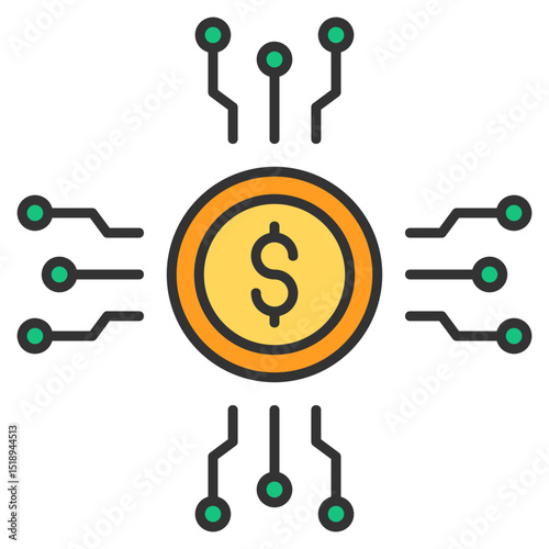 Defi Icon Element For Design