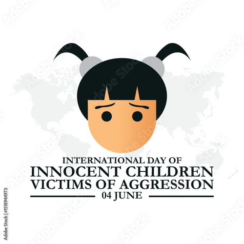 International Day of Innocent Children Victims of Aggression Vector Illustration. International Day of Innocent Children Victims of Aggression. June 4. Template for background, banner, card, poster.