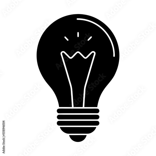Creative idea lightbulb innovation solution silhouette