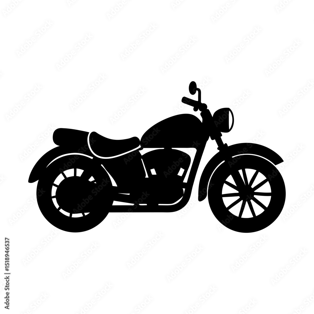 Fototapeta premium Motorcycle vehicle silhouette vector art