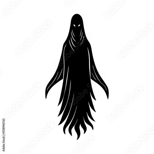 Spooky apparition vector design element silhouette