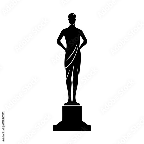 Standing figure statue ancient sculpture silhouette