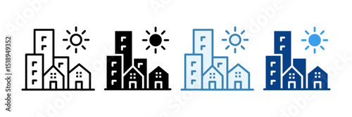 Renewable Energy  Icon Set Multiple Style Collection