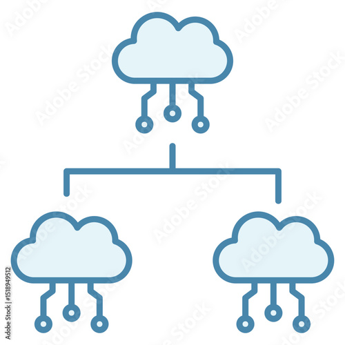 Fog Computing Icon Element For Design