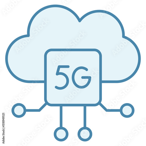 5G Edge Icon Element For Design
