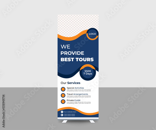 Roll up banner for travel agency