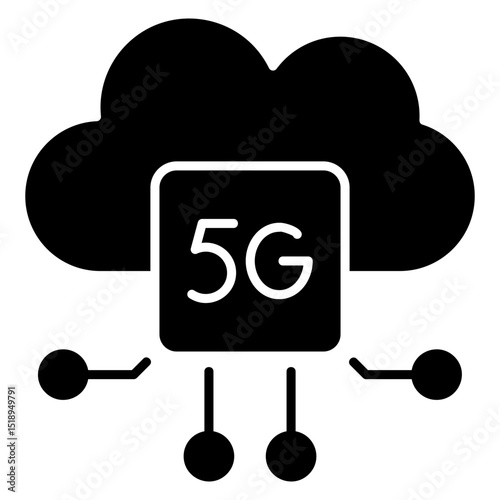 5G Edge Icon Element For Design