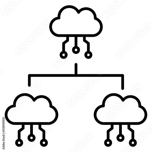 Fog Computing Icon Element For Design