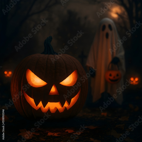 Halloween day eyes of Jack O' Lanterns trick or treating Samhain All Hallows' Eve All Saints' Eve All hallowe'en spooky Horror Ghost Demon background photo