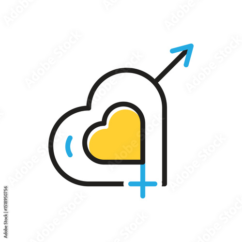 Multi color icon for sexual