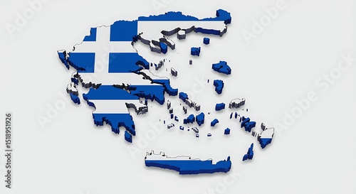 greek flag on a white background