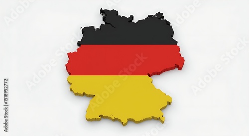 3D Map of Germany Exploring the Country's Geography and Flag