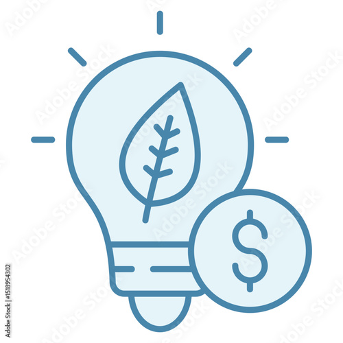 Renewable Energy Finance Icon Element For Design