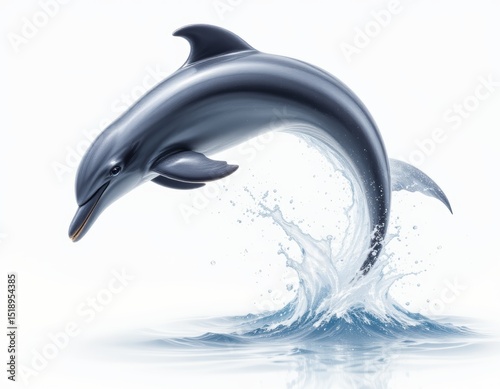 Wallpaper Mural Dolphin Leaping Out of Water Torontodigital.ca