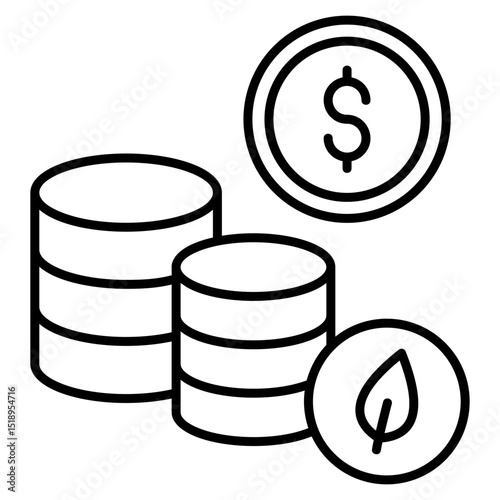 Green Economy Icon Element For Design