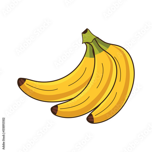 illustration of bananas isolated on white