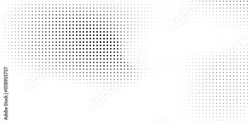 Wallpaper Mural Vector dotted halftone gradient texture. Vanishing polka dot background. Repeating dots abstract Torontodigital.ca