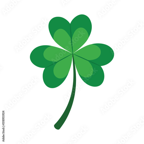 Simple green clover leaf illustration