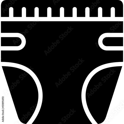 diapers icon illustration design with solid