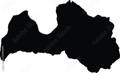 Simple Layout of  Latvia