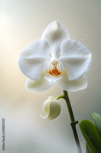 White orchid flower. 