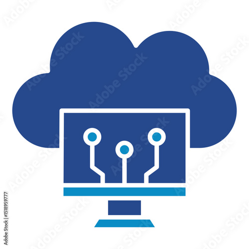 Cloud Computing Icon Element For Design