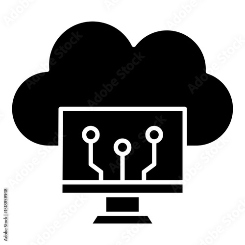 Cloud Computing Icon Element For Design