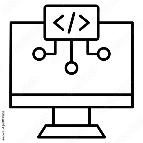 Algorithm Icon Element For Design