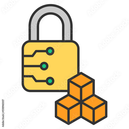 Cryptography Icon Element For Design