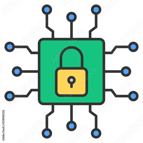 Key Distribution Icon Element For Design