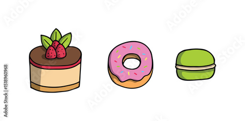 Delicious Dessert Cake Set