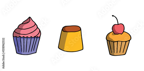 Delicious Dessert Cake Set