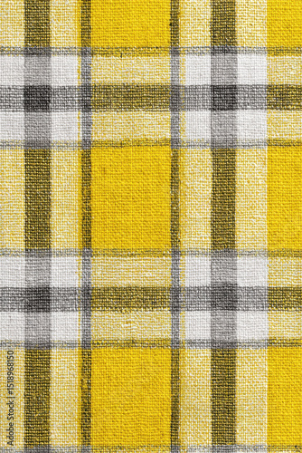 Yellow Plaid Canvas Pattern