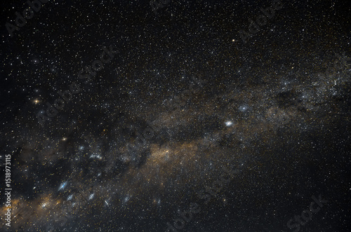 Stars and galaxy outer space sky night universe black starry background of shiny starfield