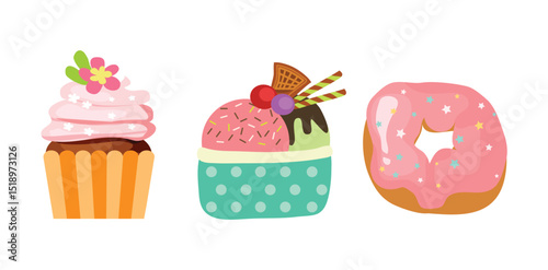 Delicious Dessert Cake Set