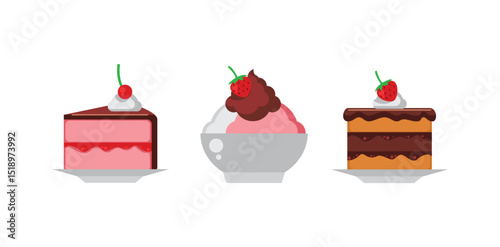 Delicious Dessert Cake Set