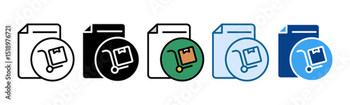 Purchase Order Icon Set Multiple Style Collection