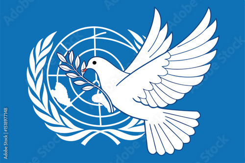 Flat icon design international peace symbol