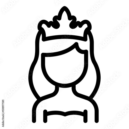 princess Line Icon