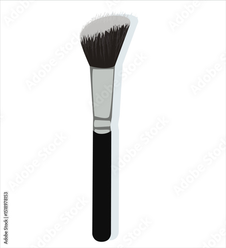 Halftone style makeup brush, Brush for make up, vector icon