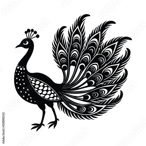 67 Vactor peacock Peacock Love Peacock(Chinese traditional paper 
