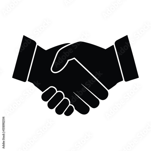 Isolated handshakes symbolize business agreement, partnership, and successful cooperation