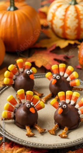 Adorable Chocolate Turkey Cake Pops for Thanksgiving: Festive Treats Perfect for Fall Gatherings
